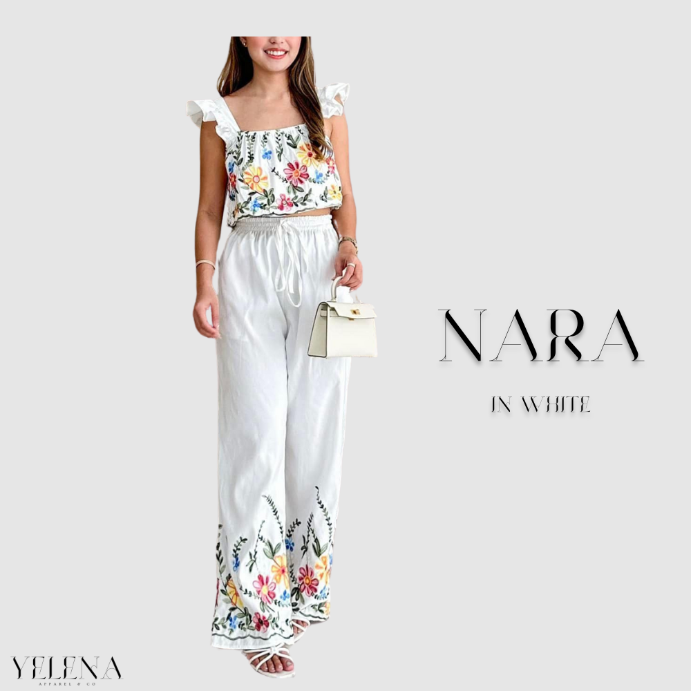 Nara Ruffled with Embroidery Coords