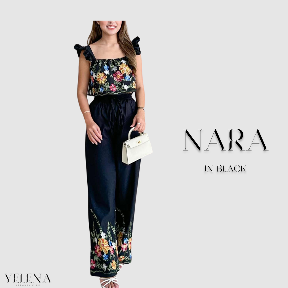 Nara Ruffled with Embroidery Coords