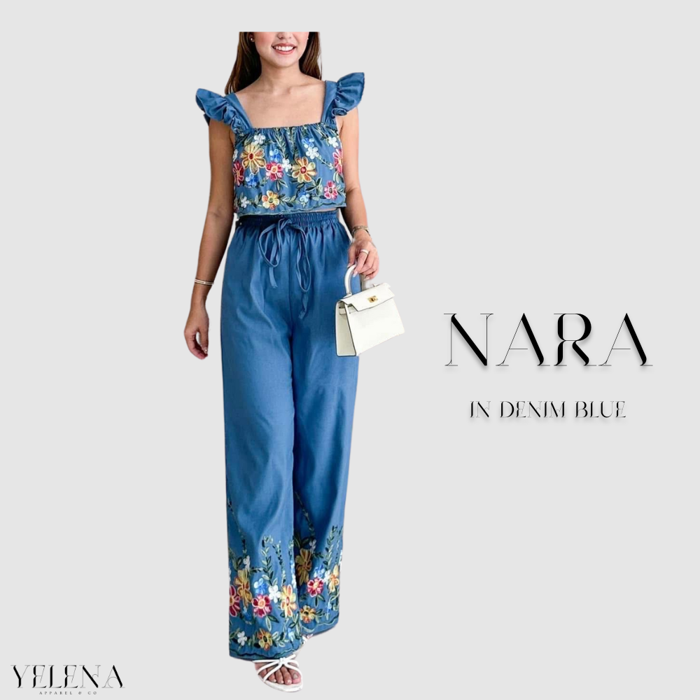 Nara Ruffled with Embroidery Coords