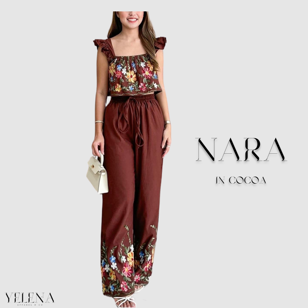 Nara Ruffled with Embroidery Coords