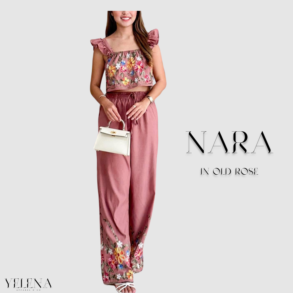 Nara Ruffled with Embroidery Coords